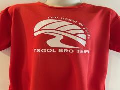 Crys coch Ymarfer Corff / Red PE Top Photo